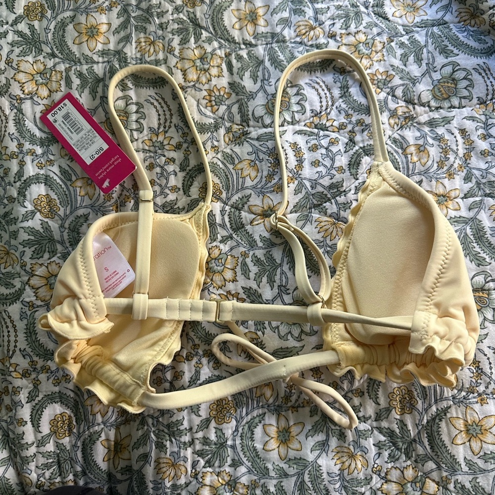 Target Yellow Bikini Top Adjustable Straps - Picture 2 of 2